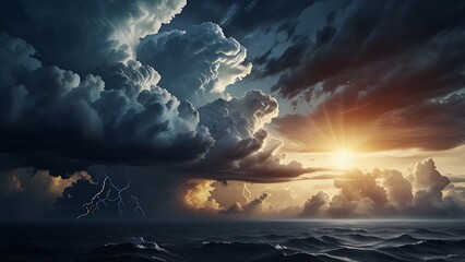 Weather forecast background, climate change concept