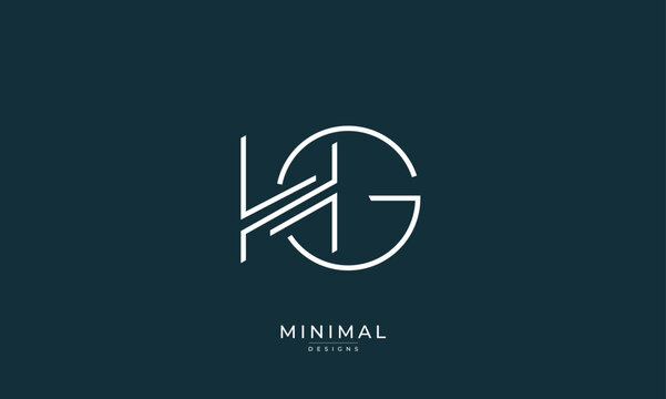 Alphabet letter icon logo HG