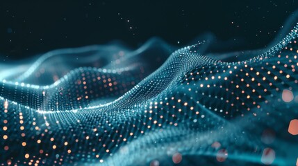 Illustration of editable flyer and banner design templates with a dynamic 3d background of particles, representing chemistry and science concepts