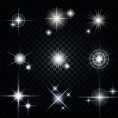 mega pack of silver sparkling element background with blur effect