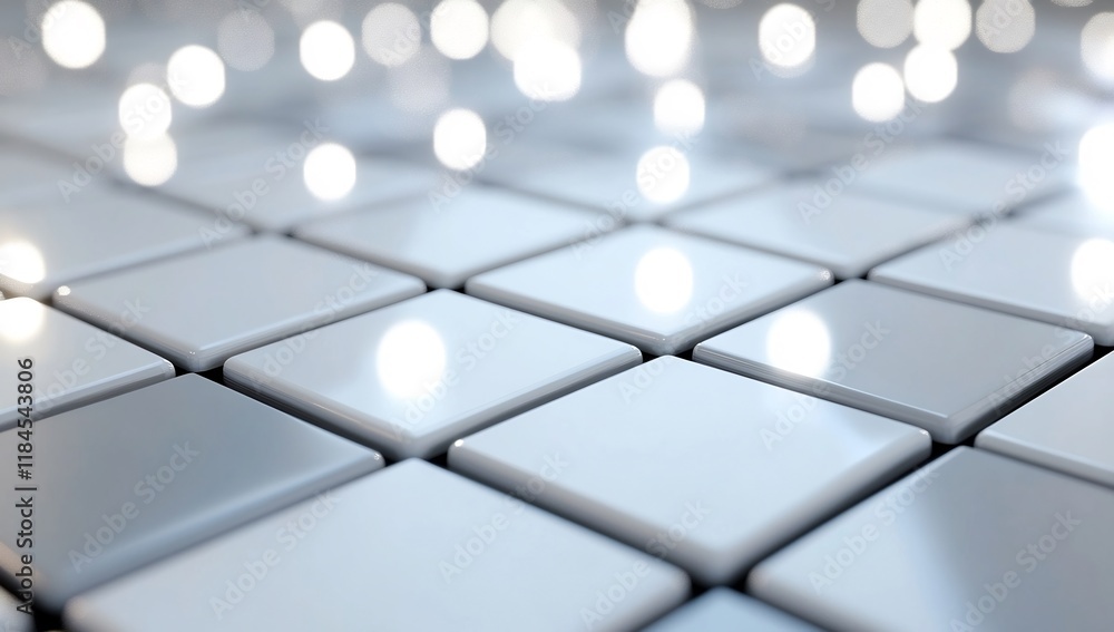 Poster illuminated tiles with soft bokeh effect - backgrounds or abstract design.