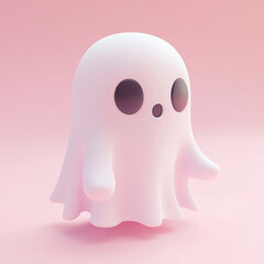 Fototapeta premium Ghost clay cute illustration