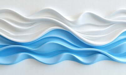 Fototapeta premium A long, curvy line of blue and white colors