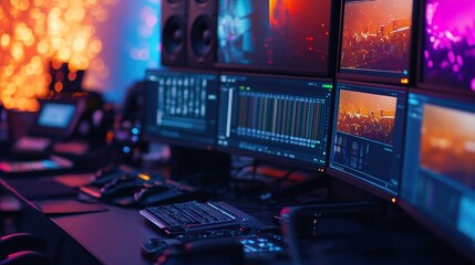 Futuristic Expansion: AI-Generated Abstract Background for Production Scale-Up. High-Tech 32K Design Element for Posters, Banners, and Web Graphics. Innovative Digital Concept Illustrating Growth and 