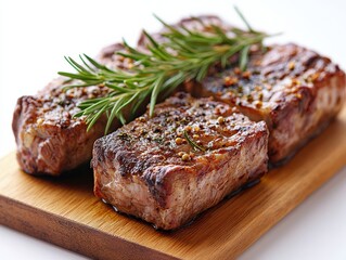 A photo of lamb leg food for easter day isolate on white background