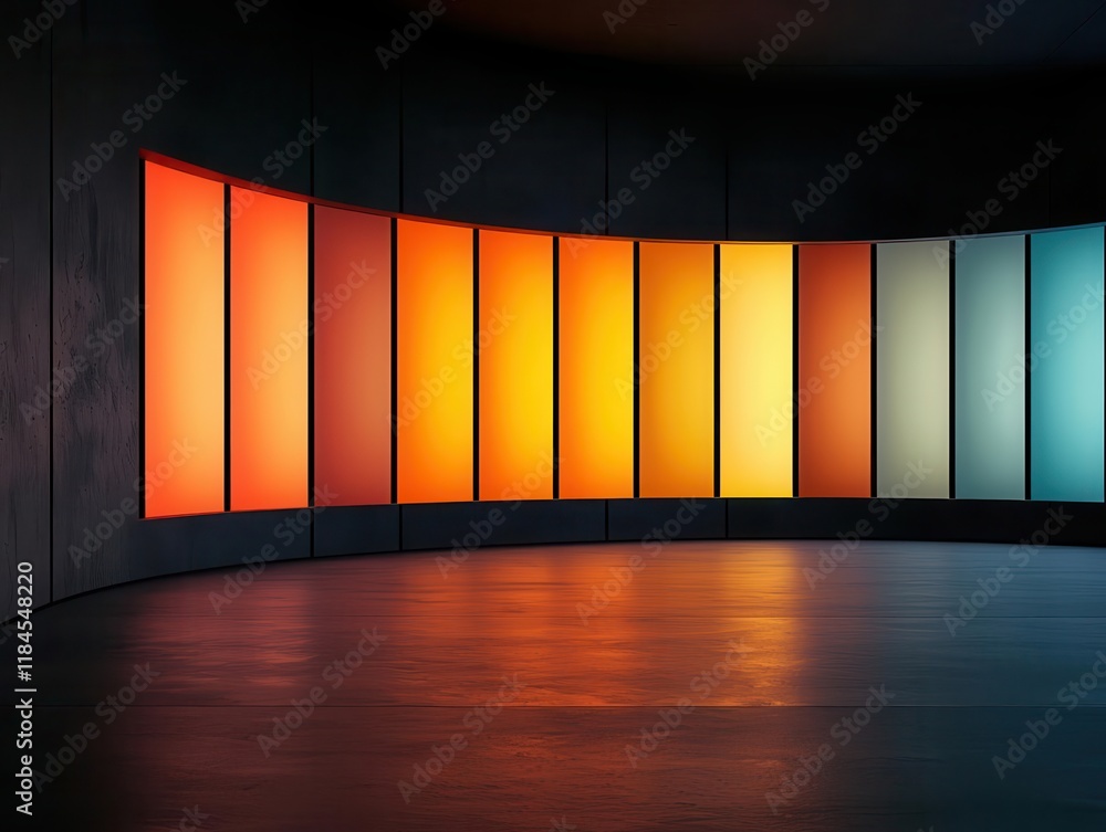 Poster online learning courses. a tranquil image of a glowing screen displaying interactive simulations, re