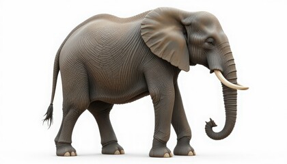 Obraz premium Side View of a Majestic African Elephant