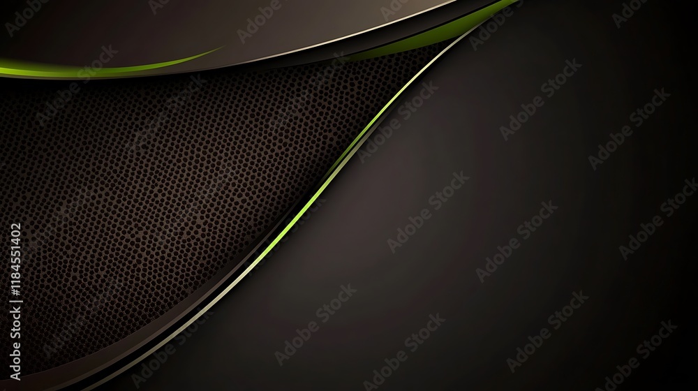 Poster dark textured background with green highlights for presentations