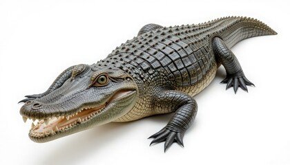 Fototapeta premium Detailed Studio Shot of a Realistic Alligator