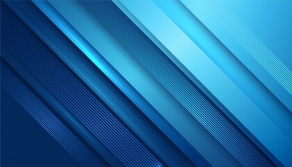 Obraz premium abstract blue background with diagonal geometric modern blue gradient dynamic lines futuristic technology concept suit for business banner corporate cover poster website flyer