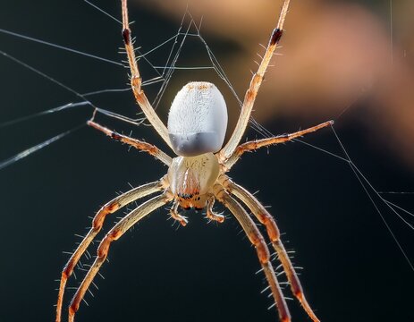 a haymaker spider with long legs and a transparent body macrophotography of a spider on long legs