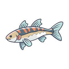 otocinclus fish vector icon, aquarium fish vector illustration - simple illustration of otocinclus fish perfect for logos, and aquarium fish-themed designs.