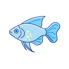 platy fish vector icon, aquarium fish vector illustration - simple illustration of platy fish perfect for logos, and aquarium fish-themed designs.