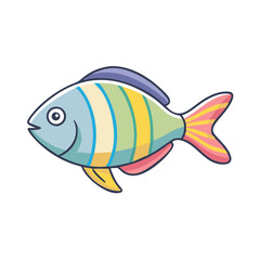 rainbowfish vector icon, aquarium fish vector illustration - simple illustration of rainbowfish perfect for logos, and aquarium fish-themed designs.