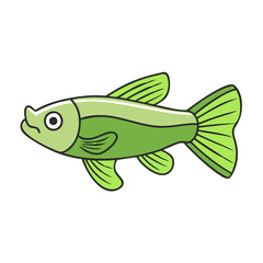 siamese algae eater fish vector icon, aquarium fish vector illustration - simple illustration of siamese algae eater fish perfect for logos, and aquarium fish-themed designs.