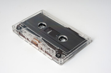 Fototapeta premium tape cassette on white background