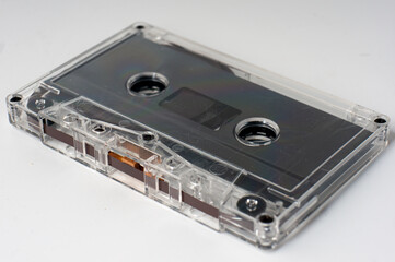 Obraz premium tape cassette on white background