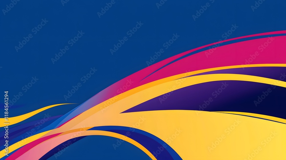 Poster abstract colorful swirls design background image