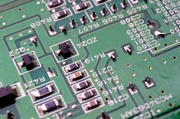 Obraz premium printed circuit board with SMD components