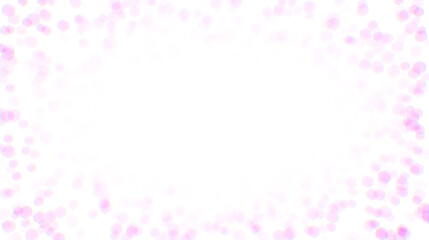 Vibrant pink and purple hexagonal bokeh frame on a transparent PNG background for festive overlays and creative design projects