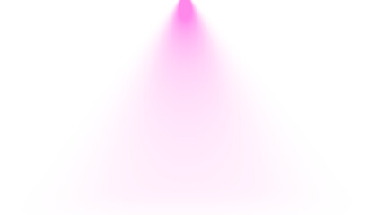 Vibrant pink spotlight or gradient light beam on a transparent PNG background for futuristic overlays and creative design accents