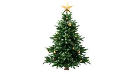 A christmas tree isolated on white background