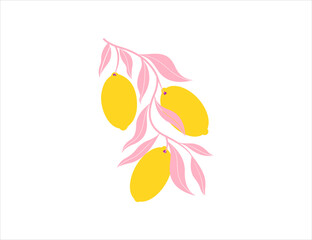 lemon with leaves