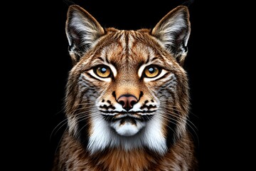 Majestic Lynx: Wild Cat Portrait, Close-up, Fur, Eyes, Nature