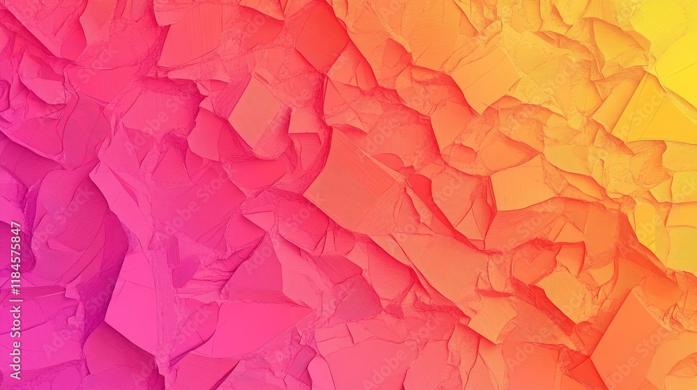 Poster abstract colorful fractured pattern