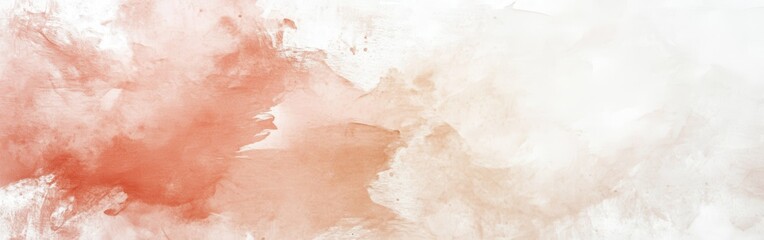 Fototapeta premium Soft coral and beige hues blend in an abstract composition across a white canvas creating a serene visual experience
