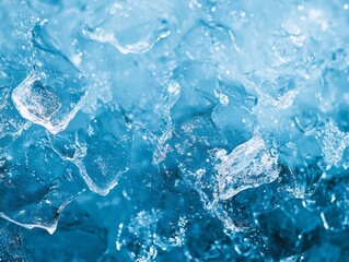 Obraz premium Abstract Closeup Of Blue Ice Crystal Formations