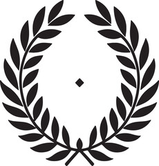 Obraz premium laurel wreath vector and golden laurel wreath silhouette of vector