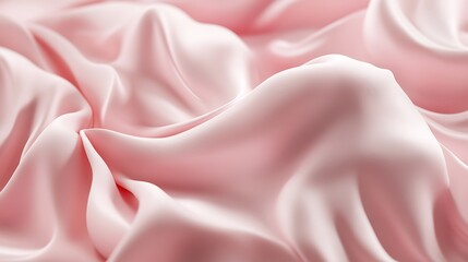 Obraz premium Draped Pink Silk Fabric Soft Elegant Texture