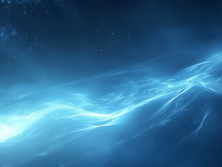 Abstract Blue Celestial Wave Energy Flowing