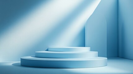Fototapeta premium Abstract Light Blue Product Showcase Design