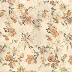 watercolour floral designs for dizital printing to create saree suits garments