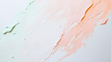 Elegant canvas artwork with subtle peach and mint hues creating a gentle gradient