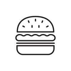 Burger icon Simple thin outline