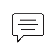 Comment icon Simple thin outline
