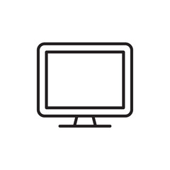 Computer monitor icon Simple thin outline