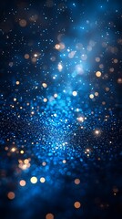 Shimmering abstract blue particle glow high resolution hd background
