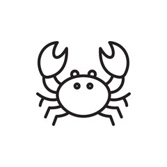 Crabs icon Simple thin outline
