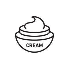 Cream jar icon Simple thin outline