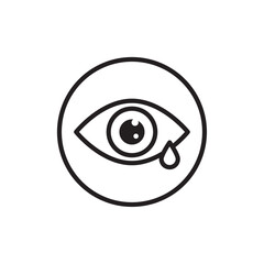 Crying icon Simple thin outline