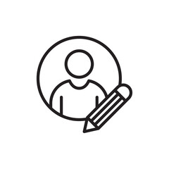 Edit user icon Simple thin outline