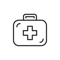 Fototapeta premium Emergency kit icon Simple thin outline