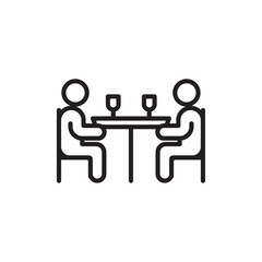 Food and restaurant icon Simple thin outline