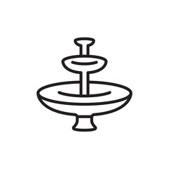 Fountain icon Simple thin outline