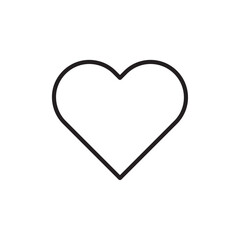 Heart icon Simple thin outline