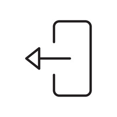 Logout exit icon Simple thin outline